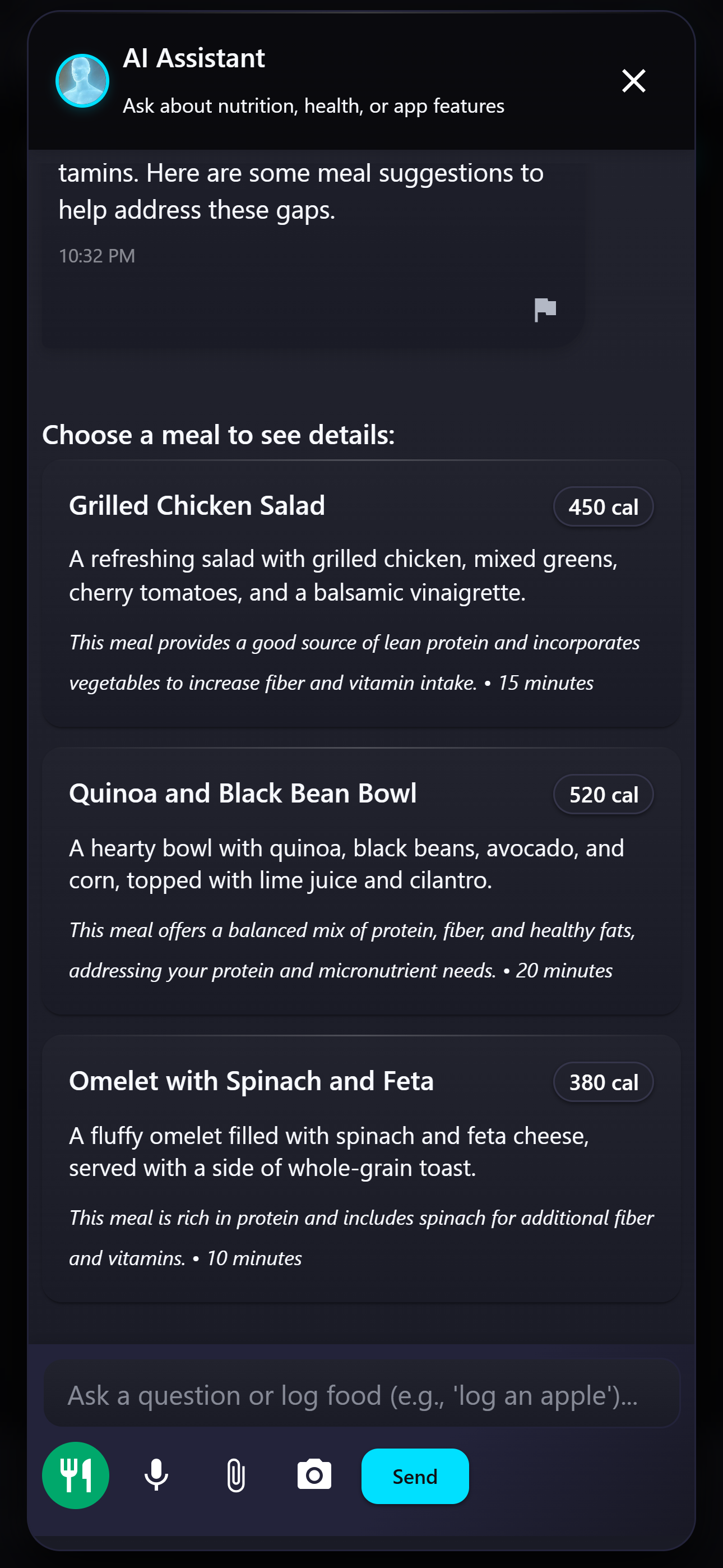 FuelTron Smart Food Recognition